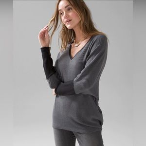White House Black Market Ribbed Knit Dolman Tunic